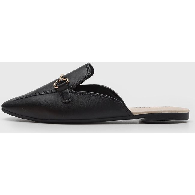 Mocassim Mule cê Liso Preto