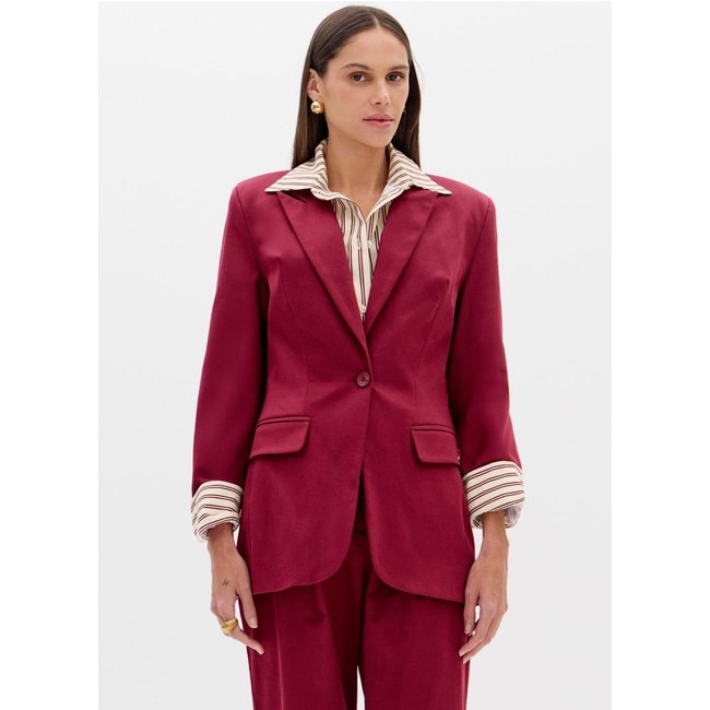 Blazer Slim Alongado Com Lapelas Lança Perfume