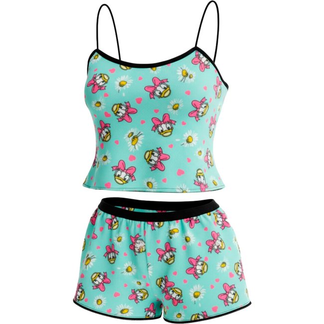 Pijama Short Doll Baby Personagem Verão Adulto Verde