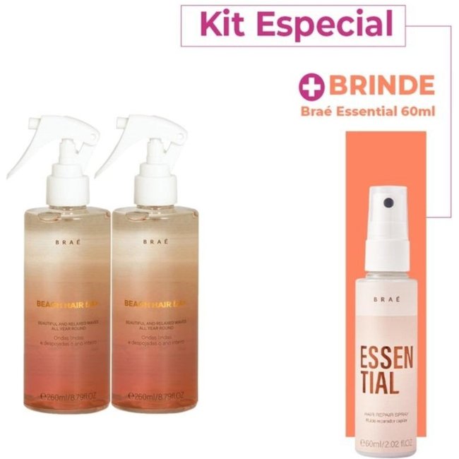 Kit Braé Beach Hair Day Spray Finalizador Especial (2 unidades)