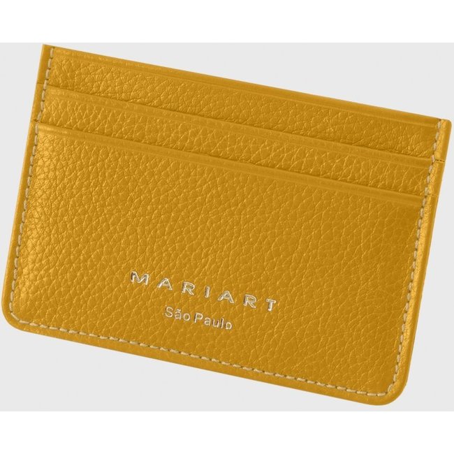 Porta-Cartão Couro Mariart Babaçu Açafrão