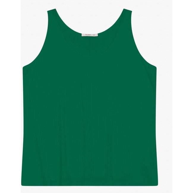 Regata Plus Size Em Ribana Canelada Secret Glam Verde
