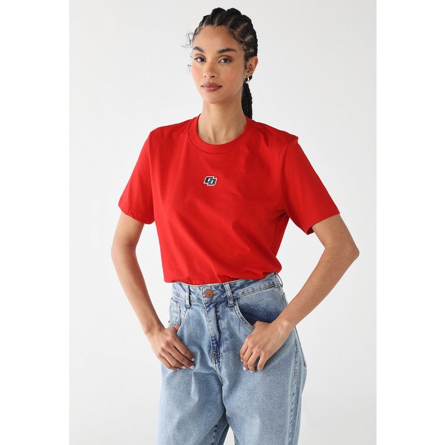 Camiseta Feminina Colcci Logo Vermelha
