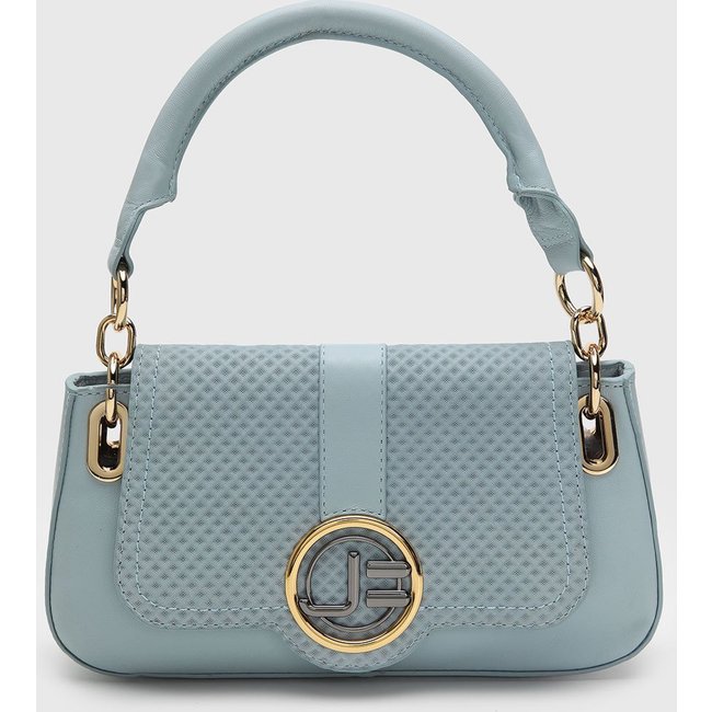 Bolsa Média Feminina Jorge Bischoff Aba Texturizada Azul Claro