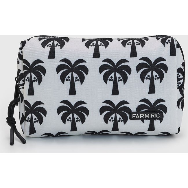 Necessaire FARM Estampa de Coqueiros Branca