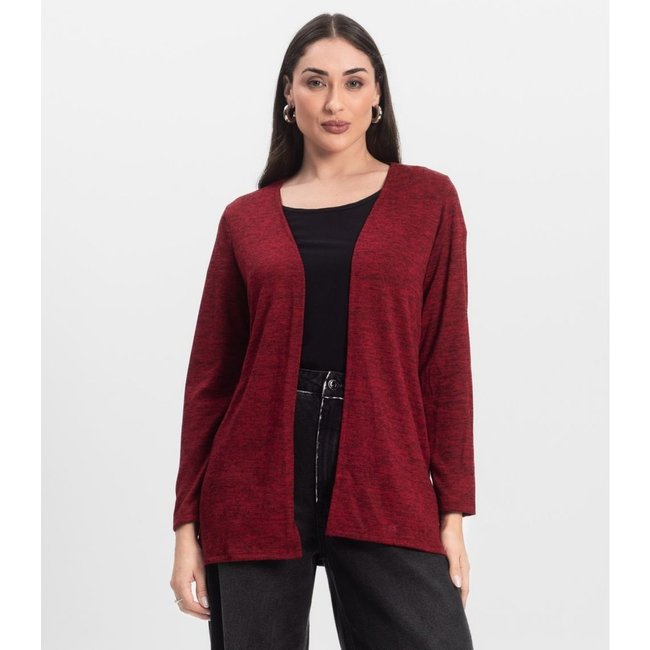 Cardigan Feminino Alongado Infinita Cor Vermelho