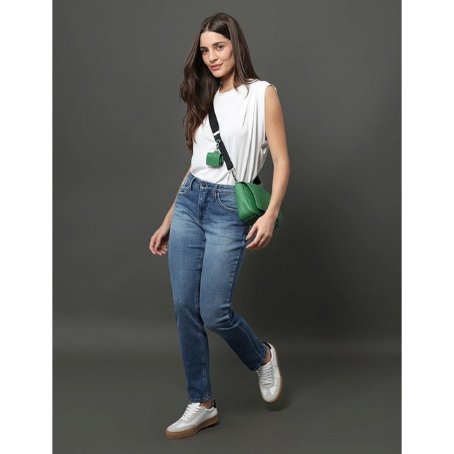 Regata Feminina Pregas Ombro Calvin Klein Jeans - Branco Calvin Klein Jeans