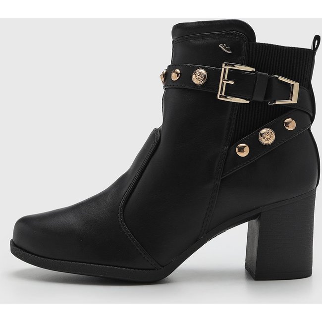 Bota Feminina Dakota Detalhe Metalizado Preta