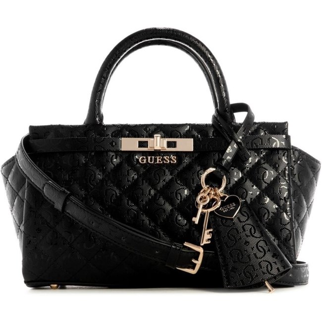 Bolsa Guess Idra Small Satchel Preto