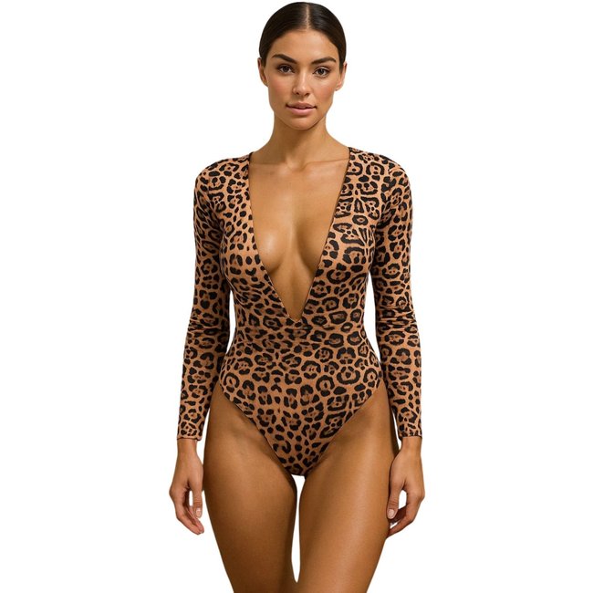 Body Summer Body Maryland Manga Longa com Decote Profundo
