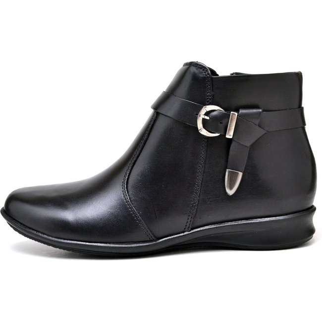 BOTA FEMININA CANO BAIXO DE COURO, MODELO LADY 0614, MARCA KAUANY CALÇADOS Preto
