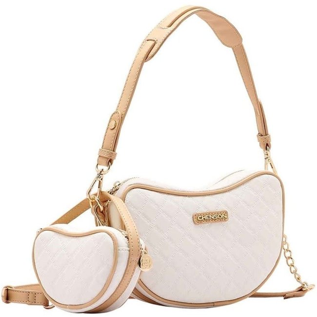 Bolsa Feminina Cute Ombro Chenson Matelassê Nude Incolor