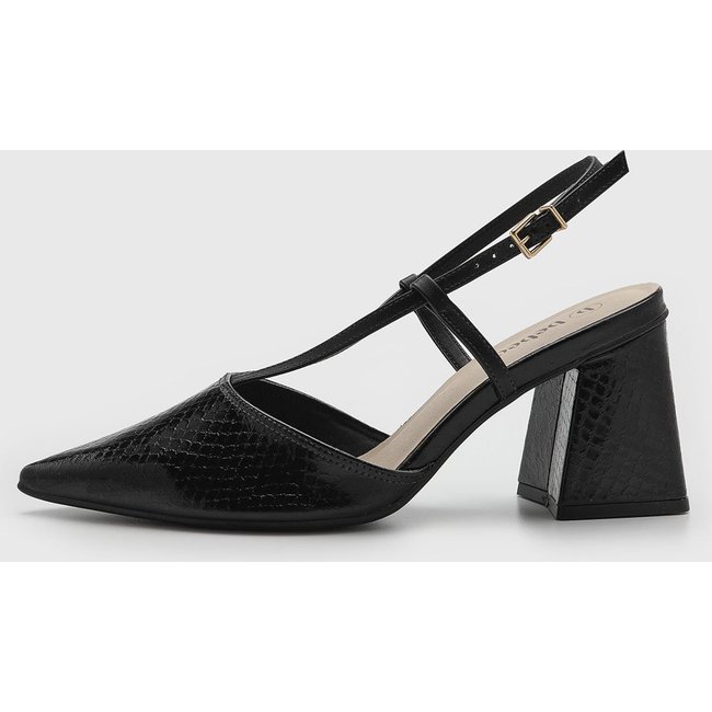 Scarpin Feminino cê Salto Médio Preto