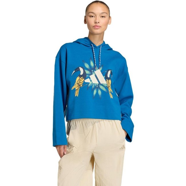 BLUSA CAPUZ adidas X FARM RIO adidas Sportswear Azul
