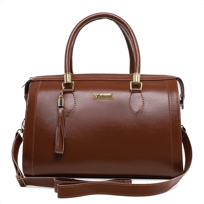 Bolsa Feminina Tira Colo Transversal Pequena Com Zíper 8130 Caramelo luxo Casual Leve