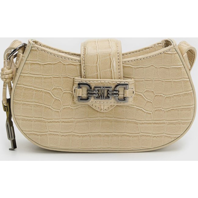 Bolsa Feminina Santa Lolla Textura Croco Bege