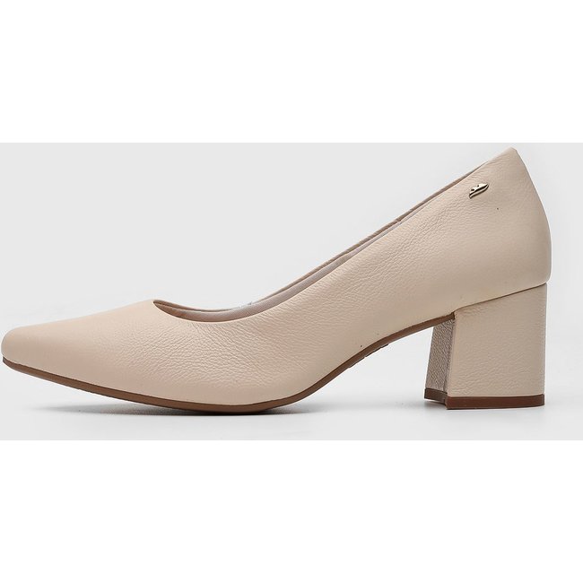 Scarpin Dakota Salto Grosso Off-White