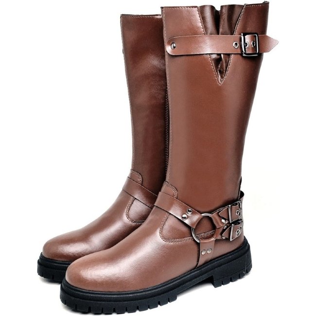 Bota Feminina Cano Alto DUBUY 1820FG Marrom