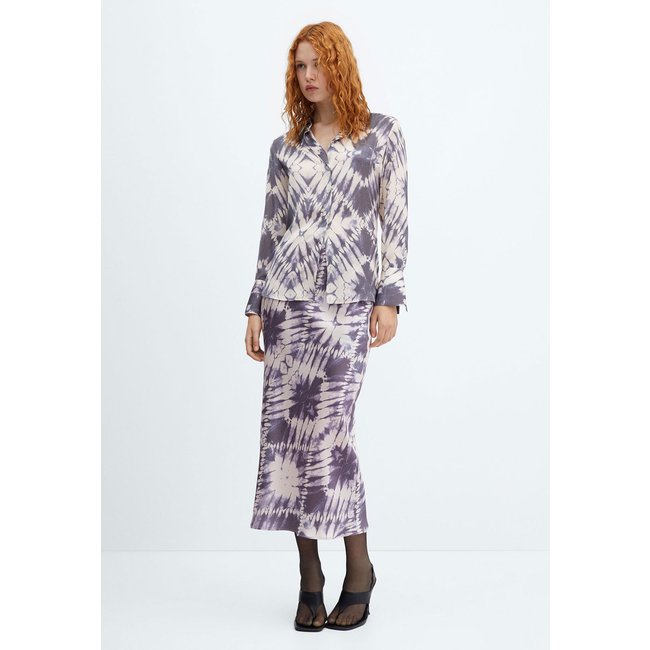 Saia Mango Midi Tie Dye Roxa