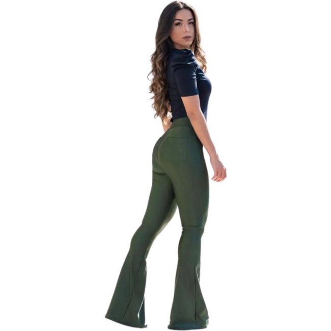 Calça Power Flare Cirre Verde Militar