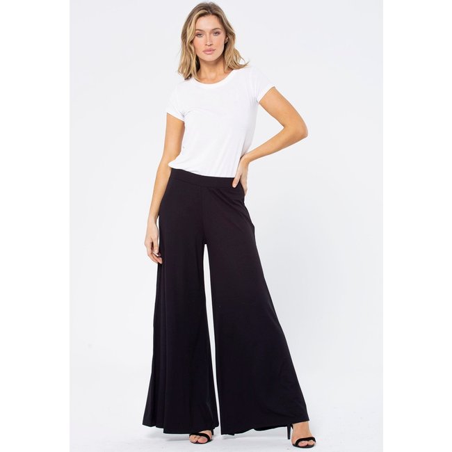 Calça Pantalona Amazonia Vital Granja Malha Preta