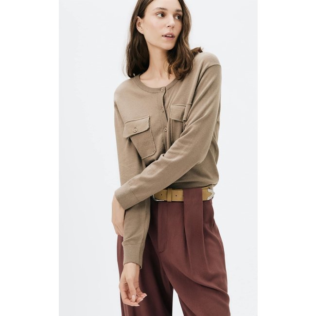 Cardigã Feminino Decore Redondo em Tricô