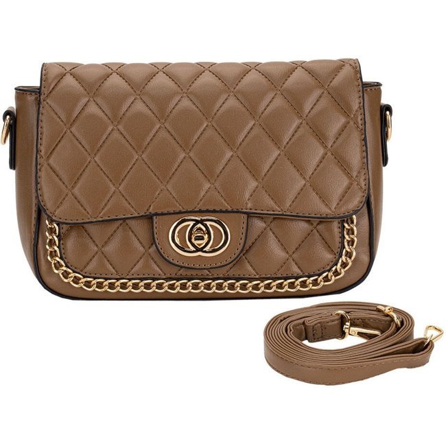 Bolsa Feminina Transversal Fuseco Wbft84232 7934232 Bege