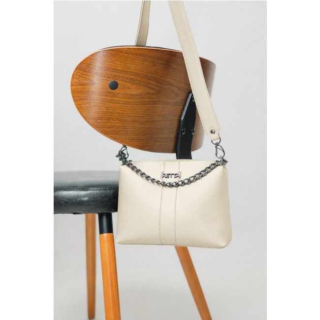 Bolsa Feminina Retta Kiara Transversal Pequena Marfim
