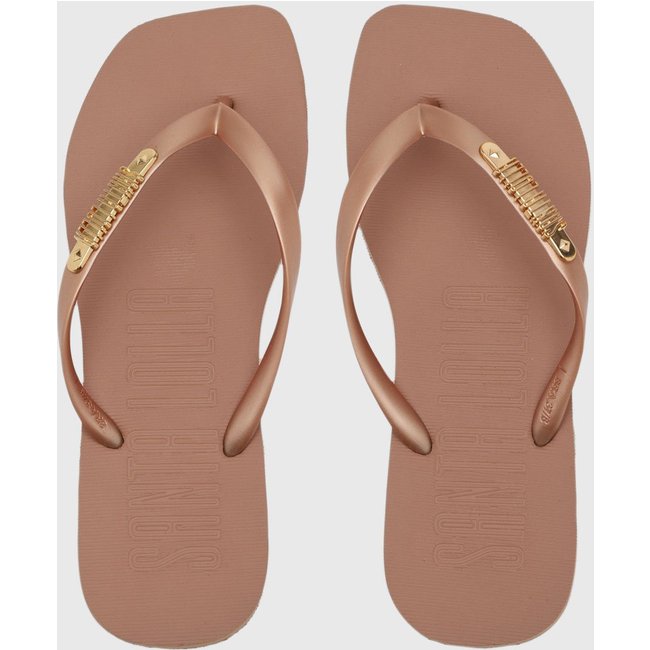 Chinelo Feminino Santa Lolla Detalhe Metalizado Rosê