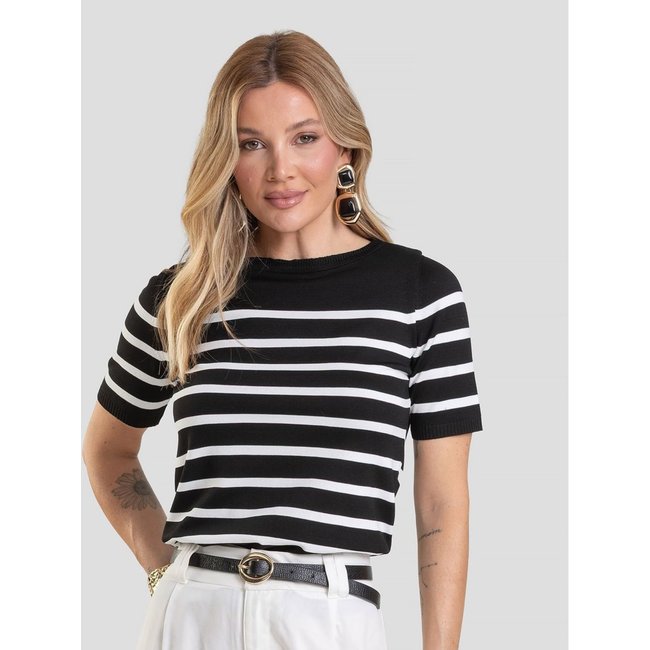 Blusa Feminina Em Tricot De Fio Modal Dianna Preto
