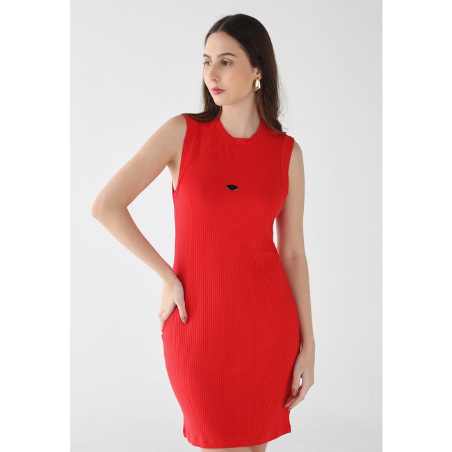 Vestido Feminino Colcci Canelado Vermelho