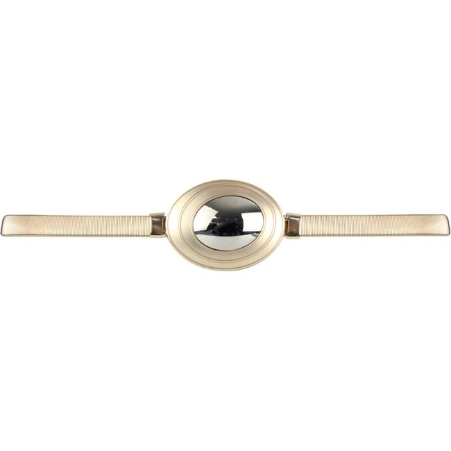 Cinto Nua Duza Elástico Metal Ouro com Prata