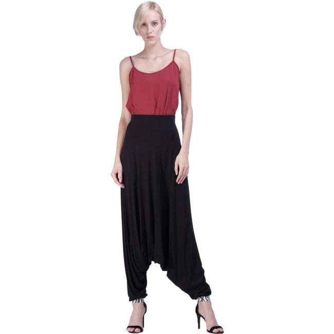 Calça Saruel Malha Amazonia Vital Com Punho Preto