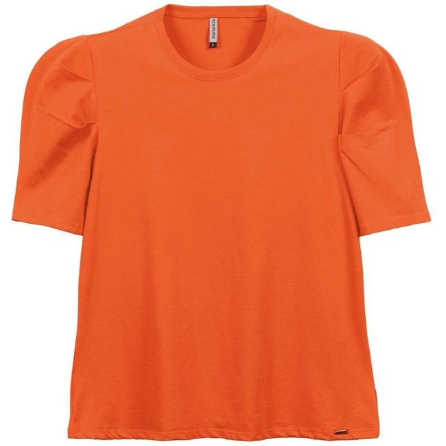 Blusa Feminina Mangas com Prega Marialícia Laranja