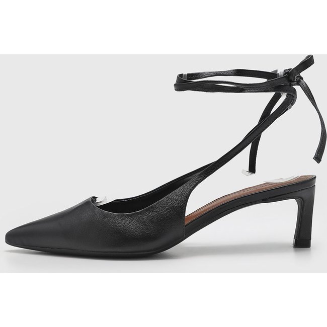 Scarpin Feminino Santa Lolla Amarração Salto Baixo Preto