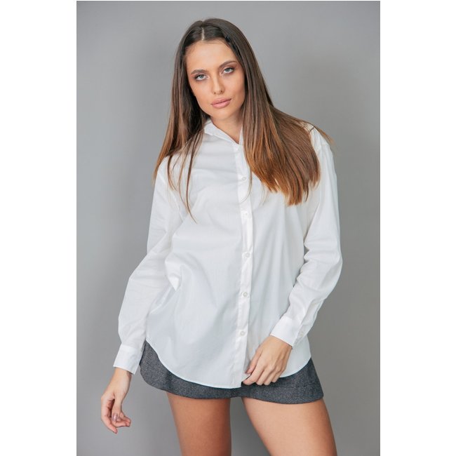 Camisa Oversized Tricoline Off White marinaegabriella
