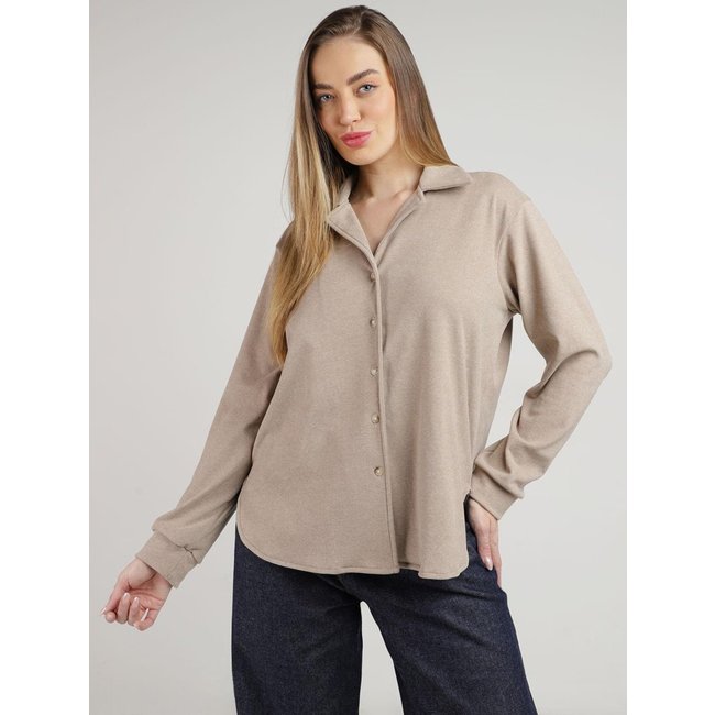 Camisa Malha Autentique Feminina BEGE