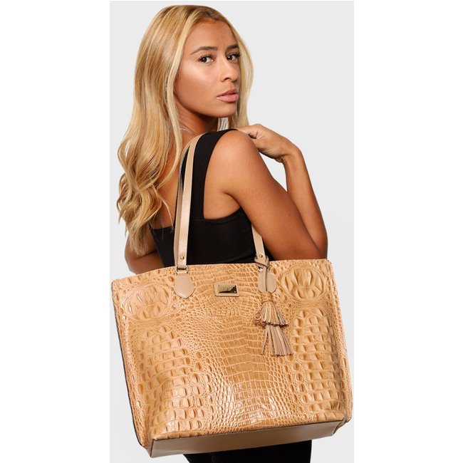 Bolsa Shopper Couro Mariart 5200MRT Areia
