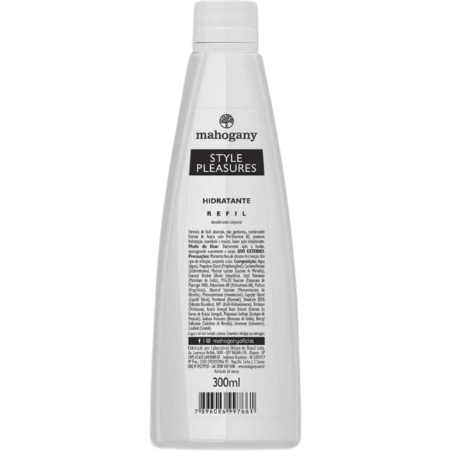 Mahogany Refil Style Pleasures - Hidratante Feminino 300ML