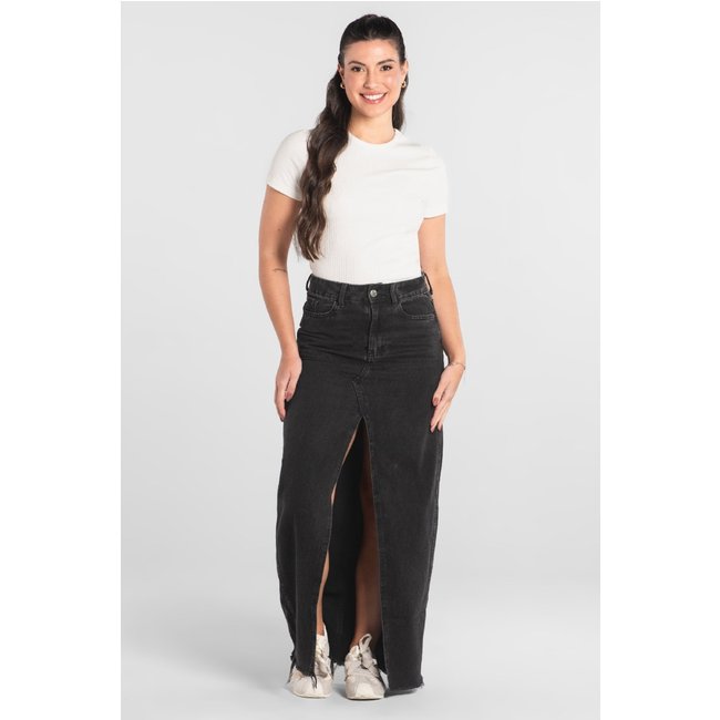 Blusa em Ribana Canelada Just Basic Branco