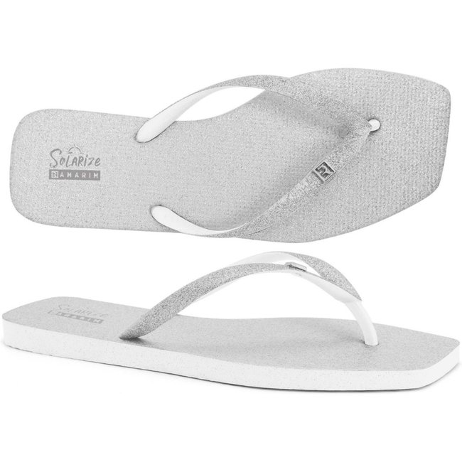 Chinelo Feminino Ramarim Solarize Glitter Prata 241242-3