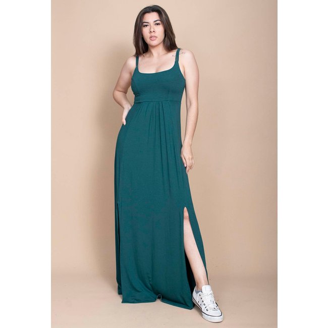 Vestido Cabanafree Longo Malha Verde