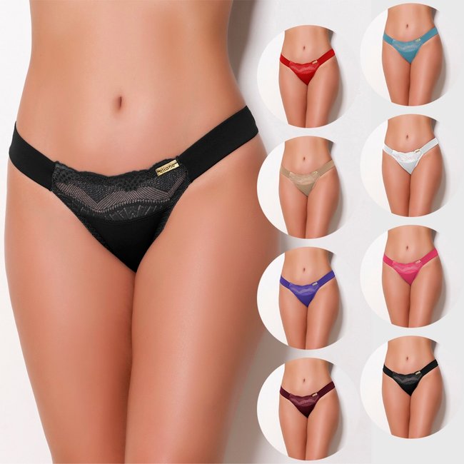 Kit 10 Tangas Tetê Variedades de Microfibra detalhe de renda Sexy Confortável