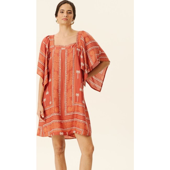 Vestido Curto CaCay Estampado Tauari