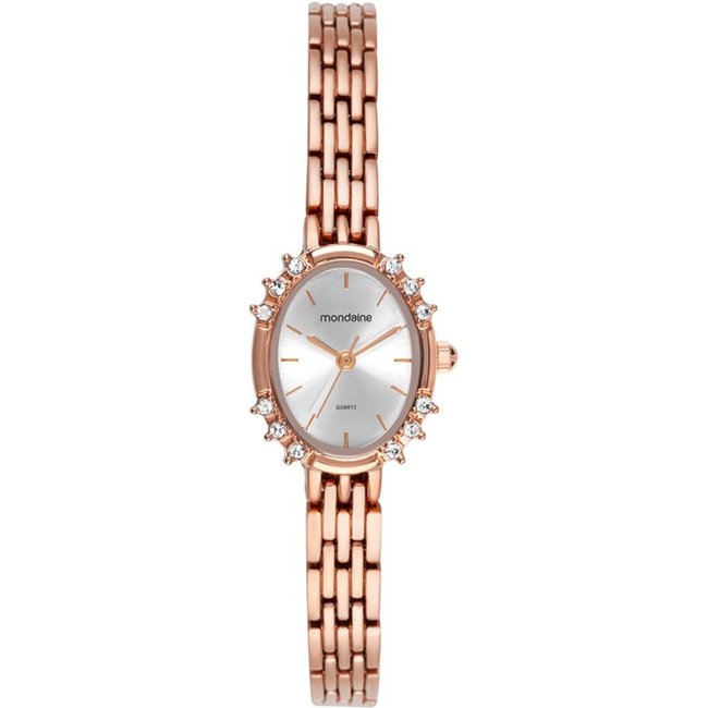 Relógio Feminino Oval Clássico Rose Mondaine