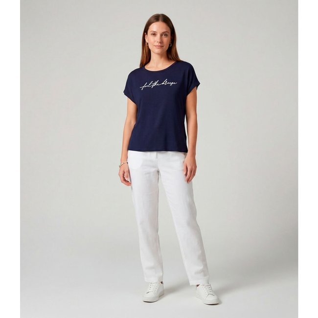 Blusa Feminina em Visco Tricot Infinita Cor Azul