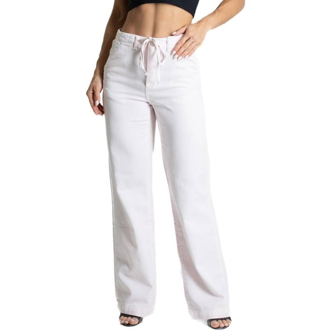 Calça Sarja Sawary Wide Leg - 281586 - Rosa - Sawary
