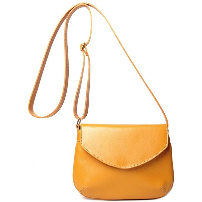 Bolsa Feminina Transversal em Couro Artlux Mostarda 9064