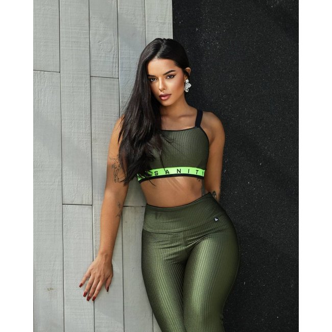 Combo Kit Feminino Insanity Top Perla + Legging Siena Verde