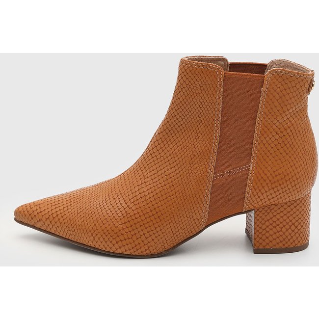 Bota Feminina Jorge Bischoff Salto Grosso Caramelo